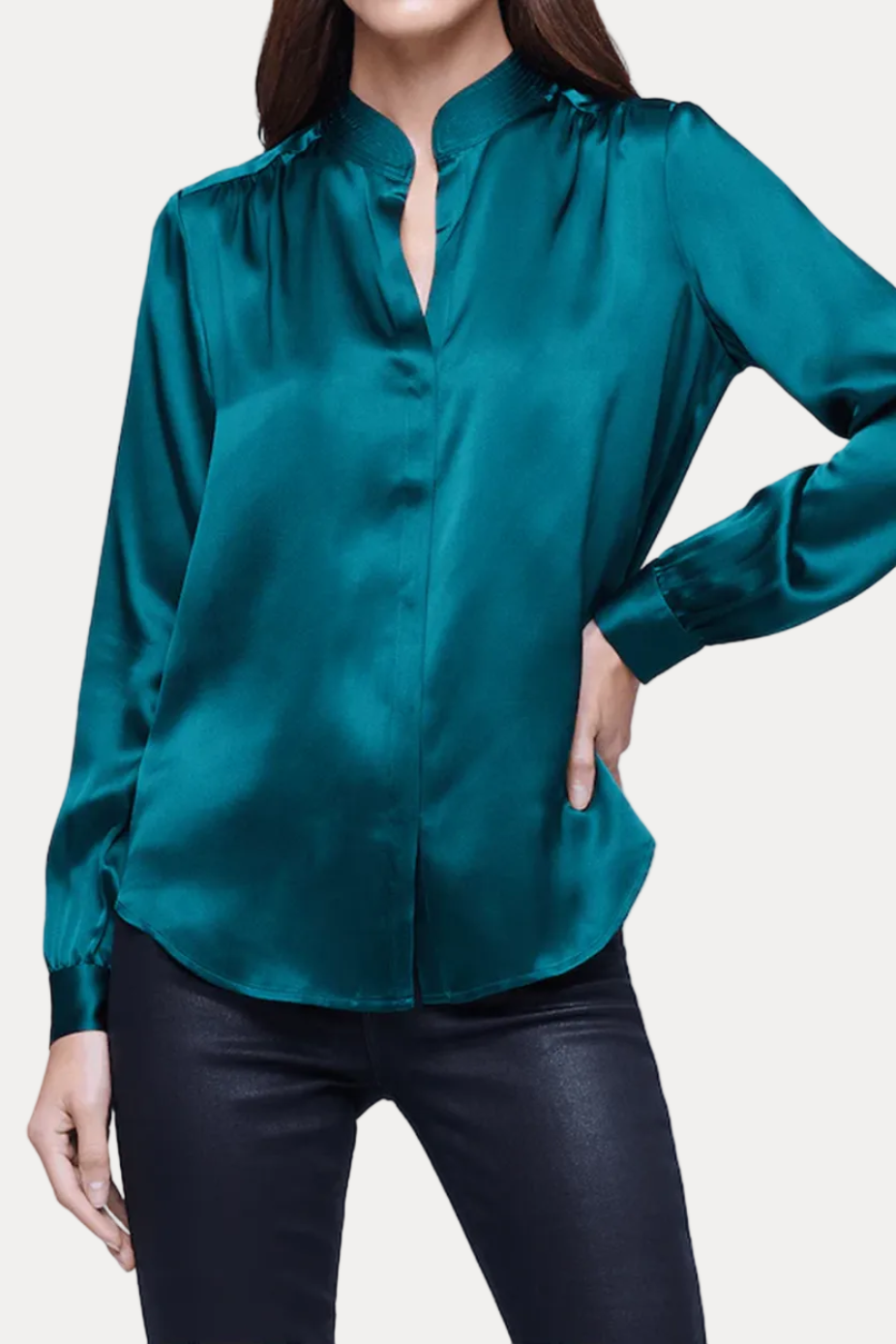 Blouse En Soie 100% Verte La Redoute Collections – Taille M, Neuve Avec étiquette