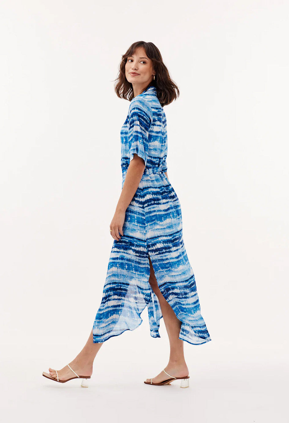 Blue maxi shirt outlet dress