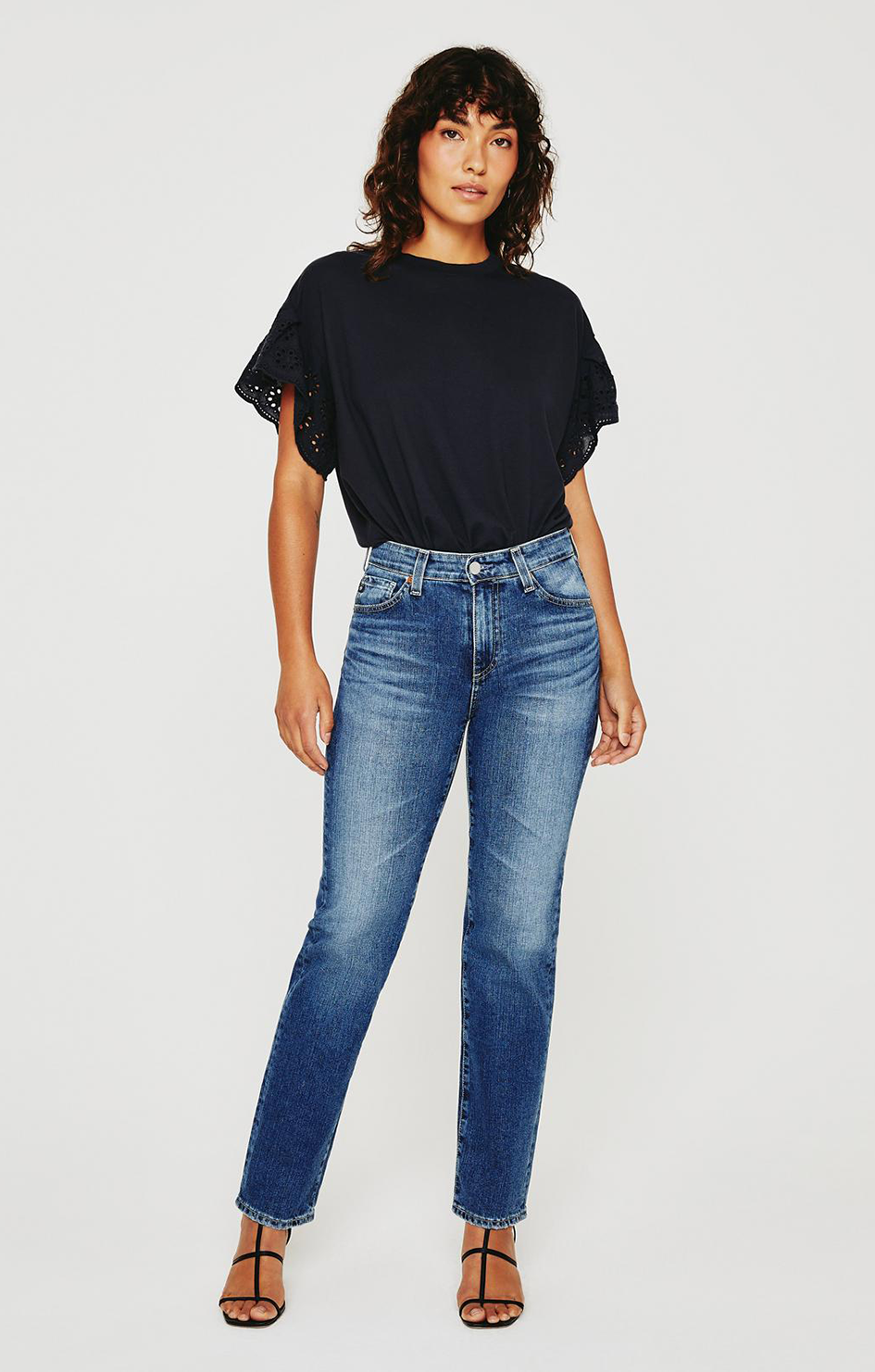 Garage Levi's High Waisted Straight Jean in Blue