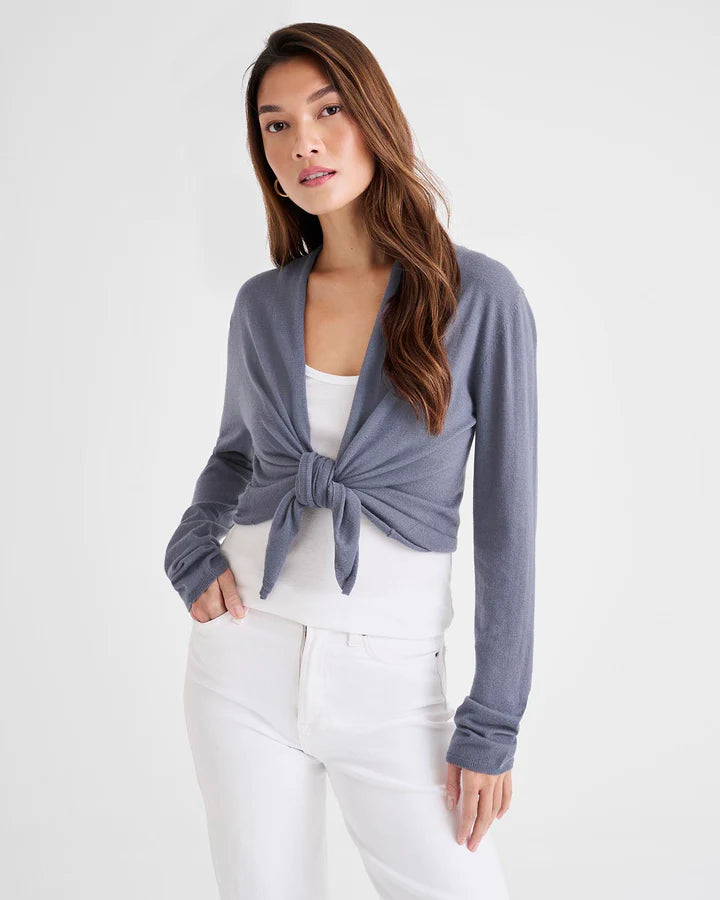 Navy tie 2025 front cardigan