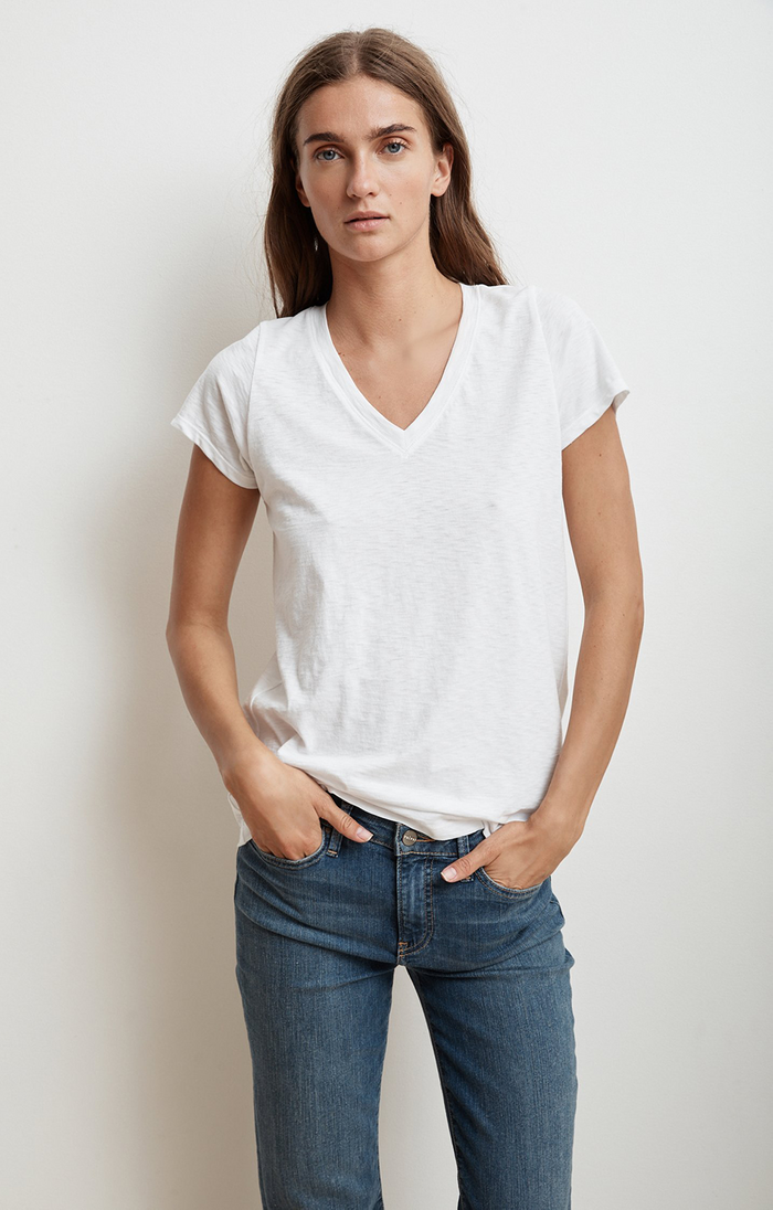 Jill V-Neck Tee - Velvet By Graham & Spencer