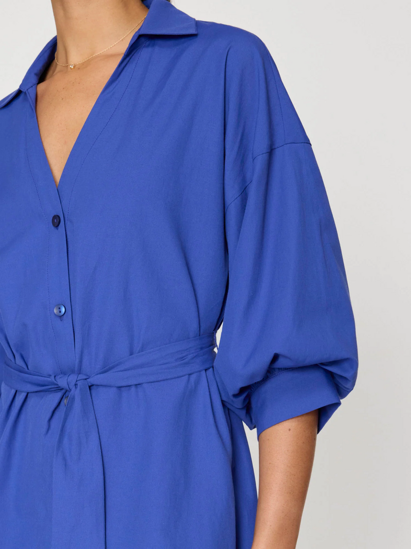 Kate Belted Dress - Cobalt