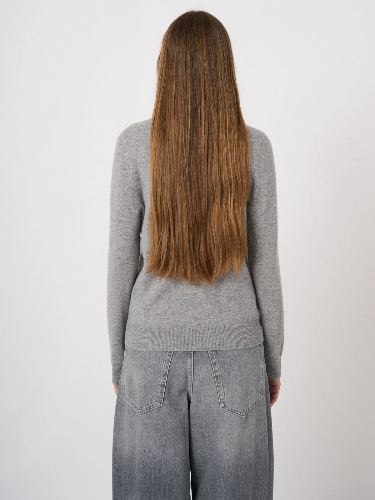 100528 Knitted Pullover - Light Grey
