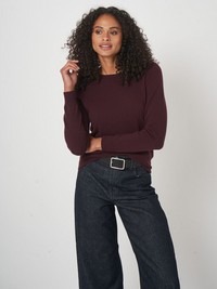 Knitted Pullover - Merlot