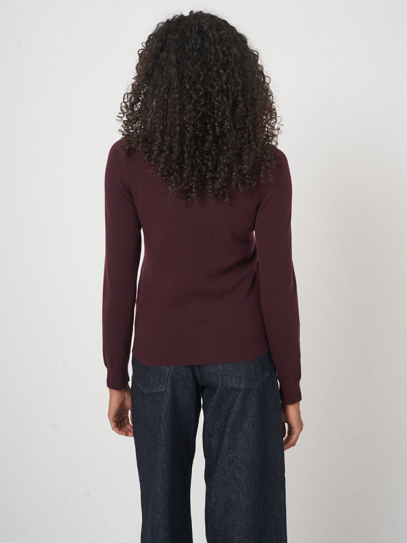 Knitted Pullover - Merlot