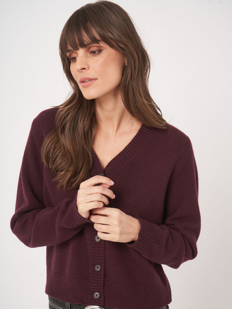Knitted Cardigan - Merlot