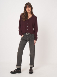 Knitted Cardigan - Merlot