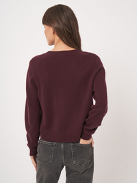Knitted Cardigan - Merlot