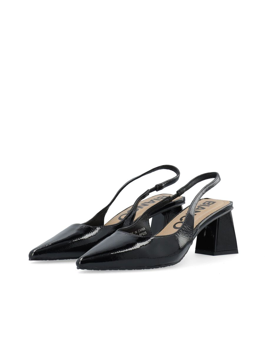 Biamaralyn Slingback - Black Patent