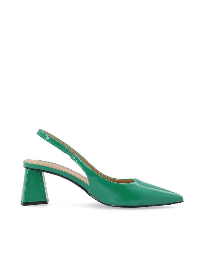 Biamaralyn Slingback Patent Pumps - Green Pop