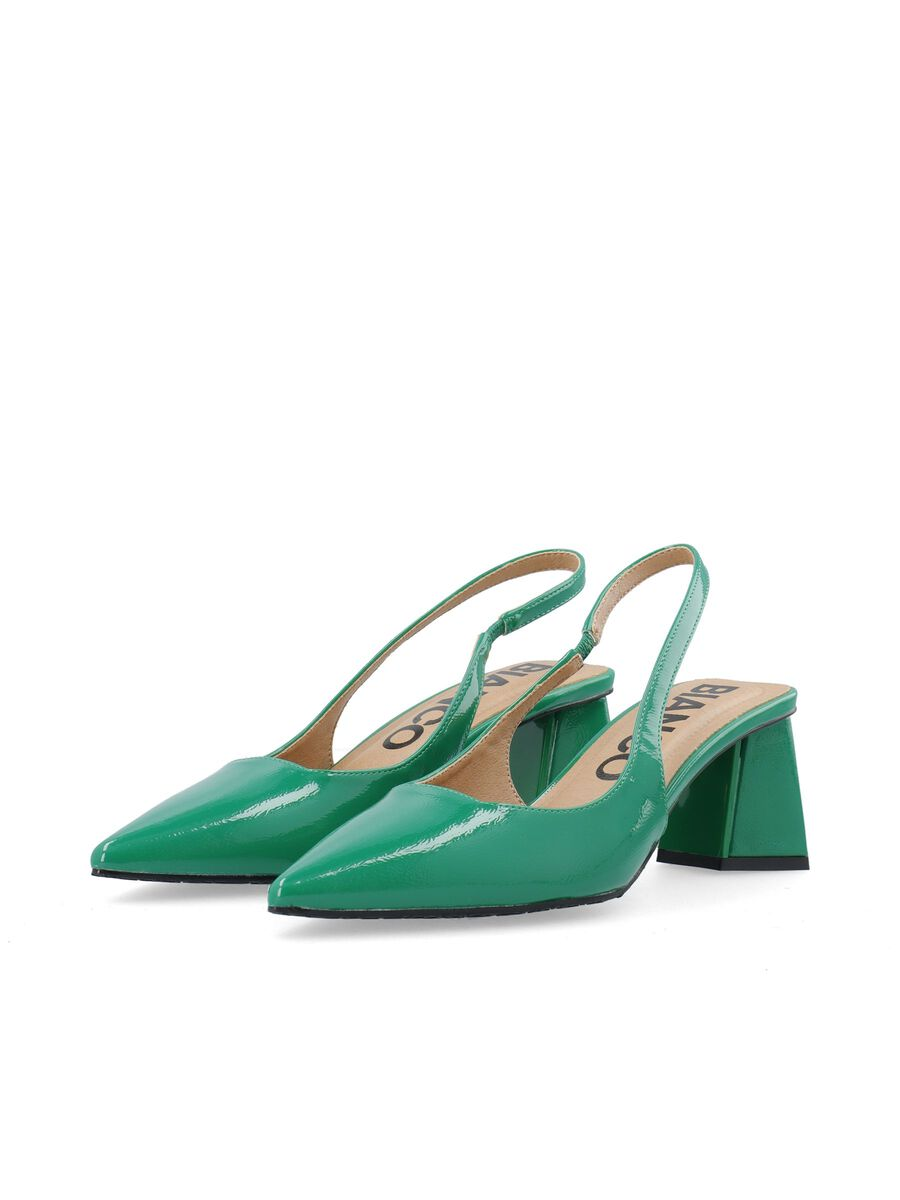 Biamaralyn Slingback Patent Pumps - Green Pop