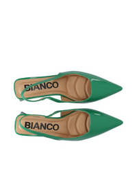 Biamaralyn Slingback Patent Pumps - Green Pop