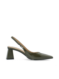 Biamaralyn Slingback Patent Pumps - Olive