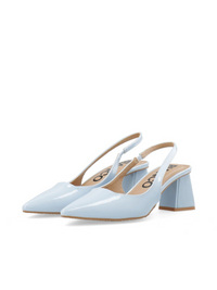 Biamaralyn Slingback Patent Pumps - Sky Blue