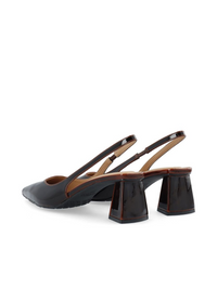 Biamaralyn Slingback Pull Up - Brown Patent
