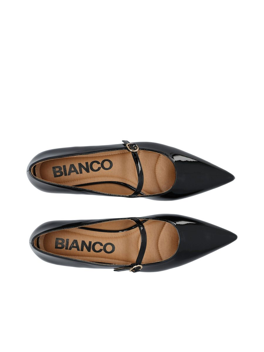 Biabari Mary Jane Flats - Black Patent
