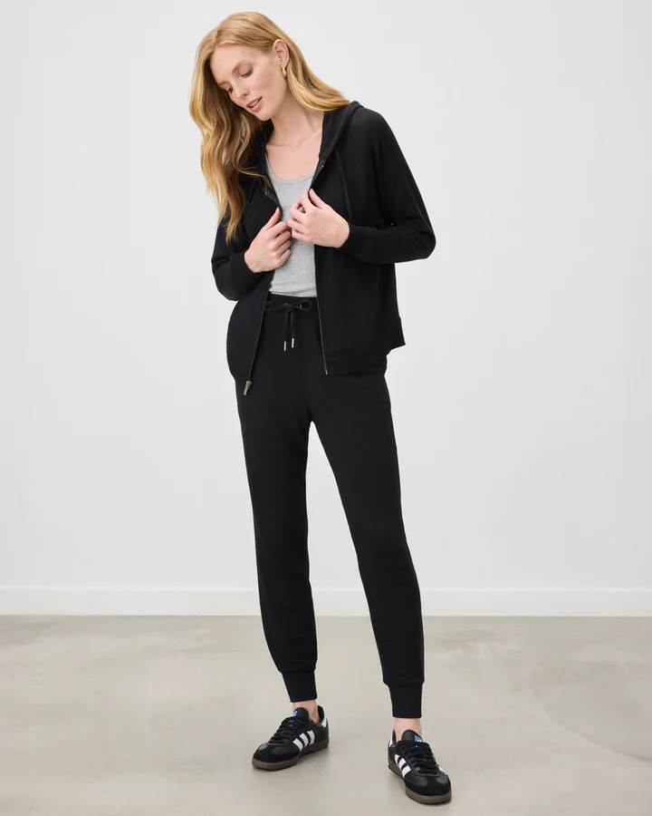 Supersoft Zip Up Hoodie - Black