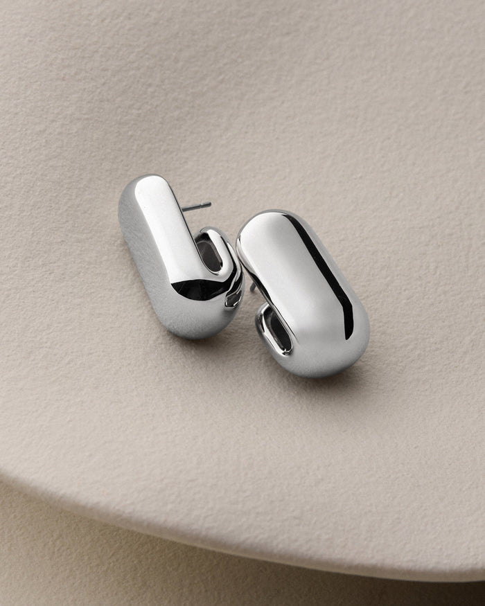 Leon Earrings - Silver