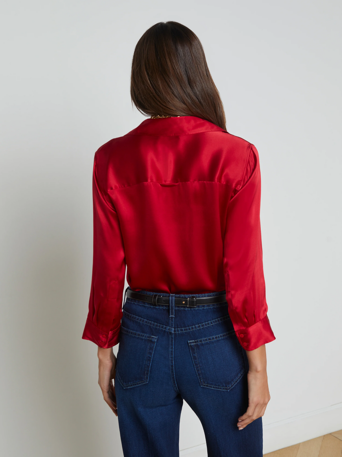 Dani Silk Blouse - Garnet Red