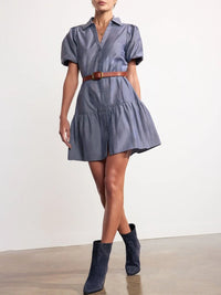 Havana Mini Dress - Washed Slate