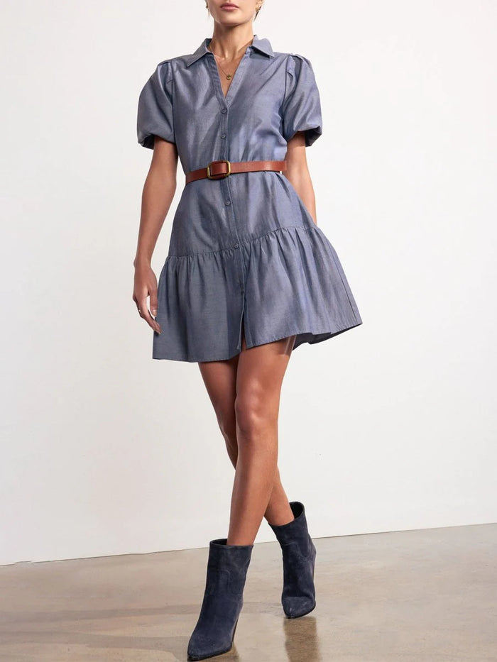 Havana Mini Dress - Washed Slate