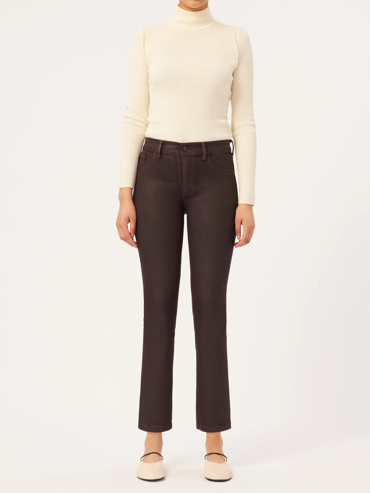 Mara Straight Mid Rise Instasculpt - Aubergine