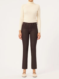 Mara Straight Mid Rise Instasculpt - Aubergine