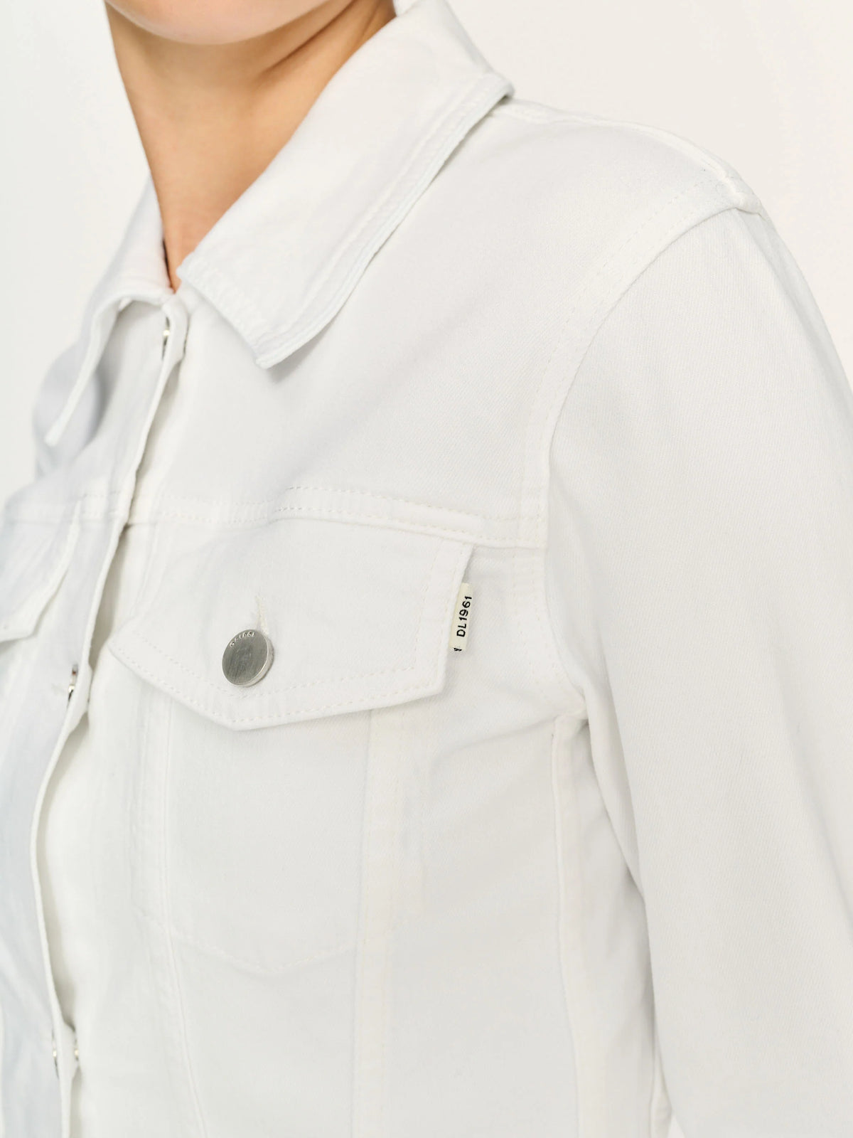 Vika Jacket Classic Denim - White