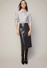 Brandy Skirt - Vegan Leather - Black