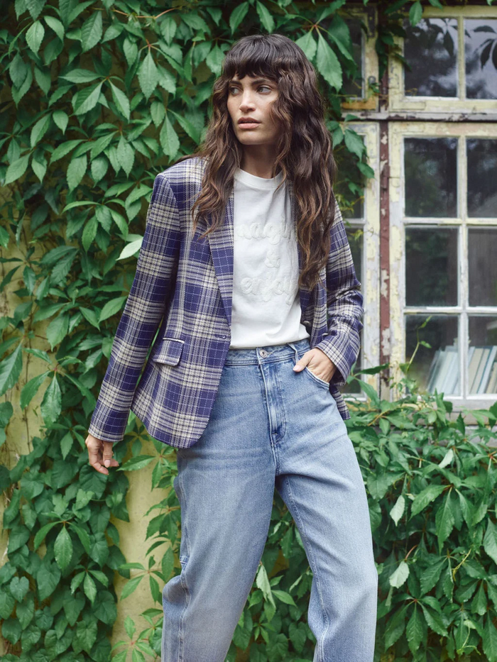 Blake Check Blazer - Crown Blue