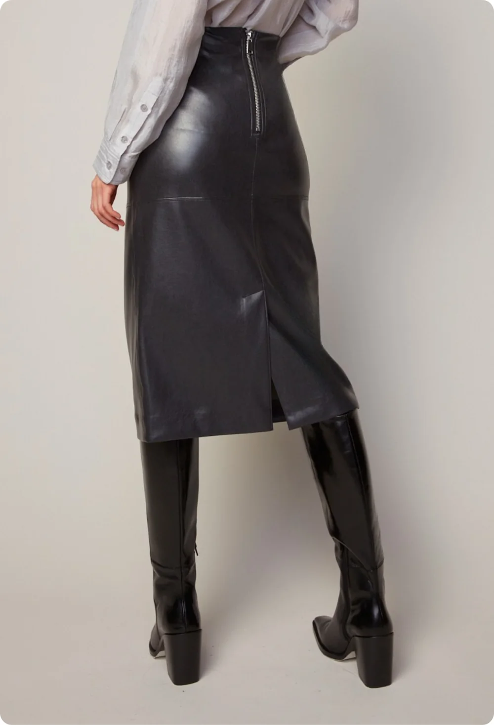 Brandy Skirt - Vegan Leather - Black