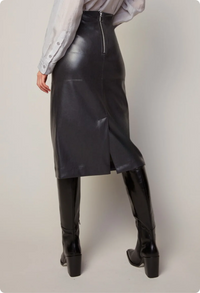 Brandy Skirt - Vegan Leather - Black