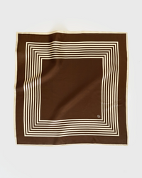Striped Scarf - Mocha Mousse & Cream
