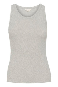 Grecias Top - Light Grey Melange