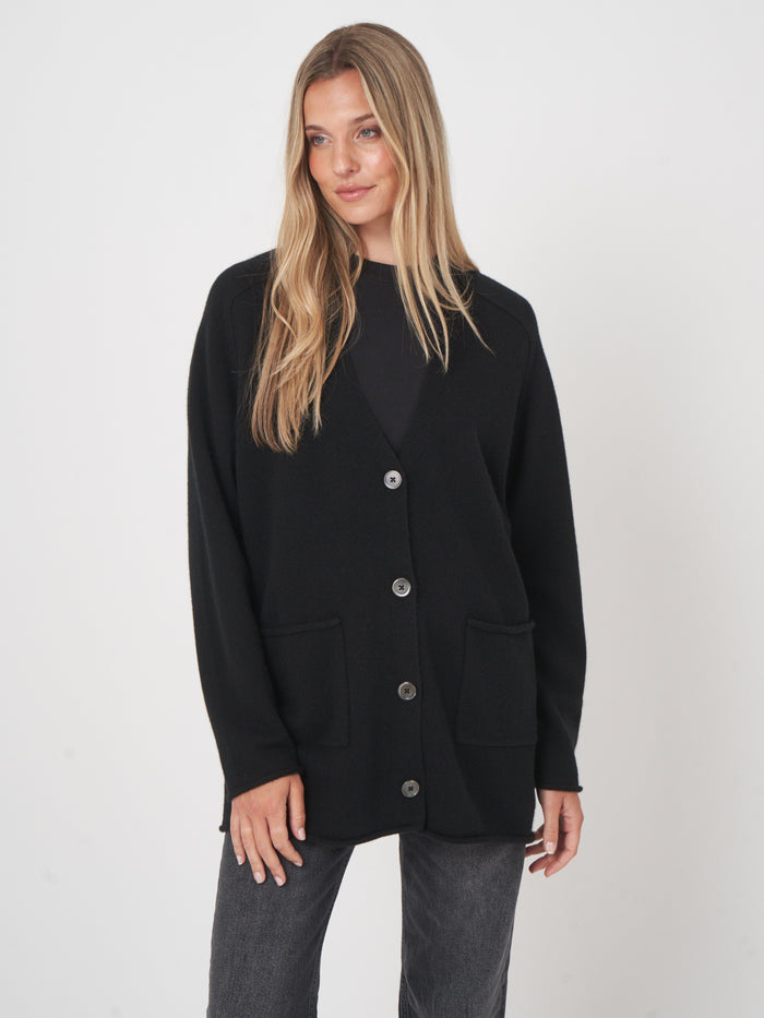 Knitted Cardigan - Black