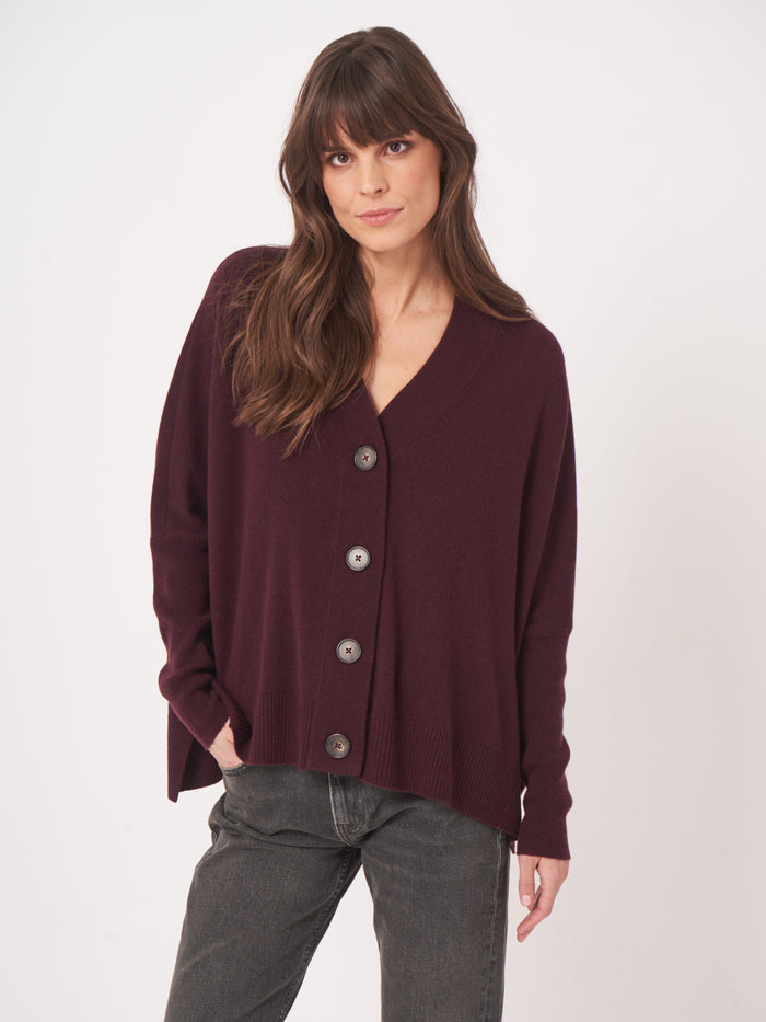 Knitted Cardigan - Merlot