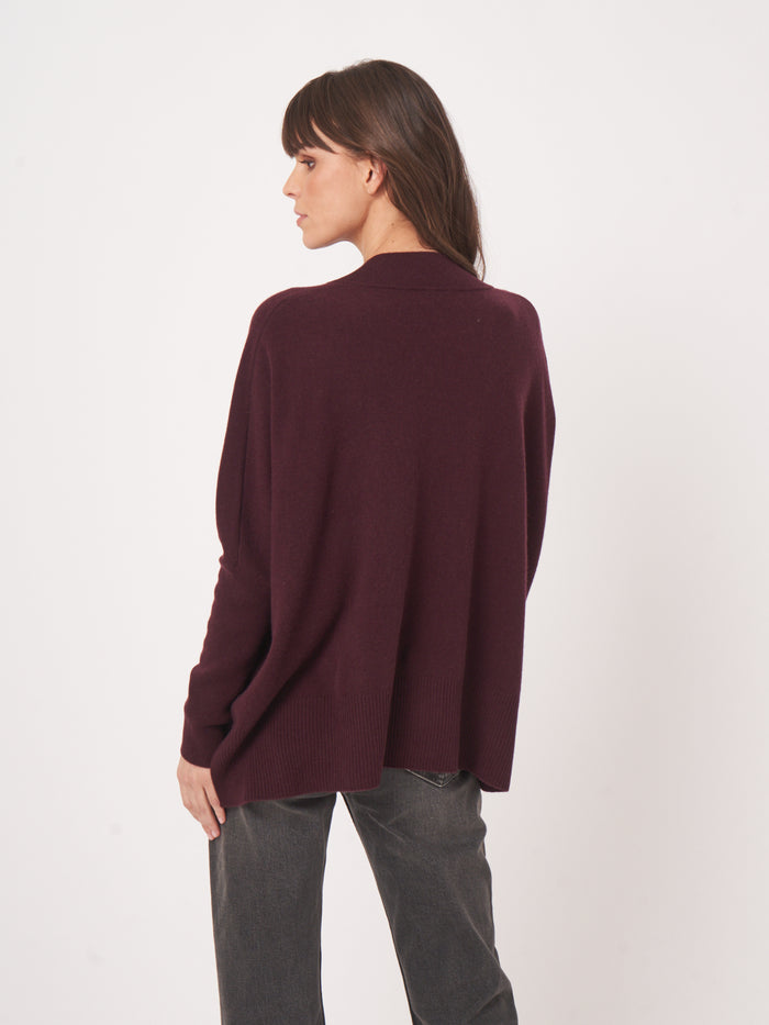 Knitted Cardigan - Merlot