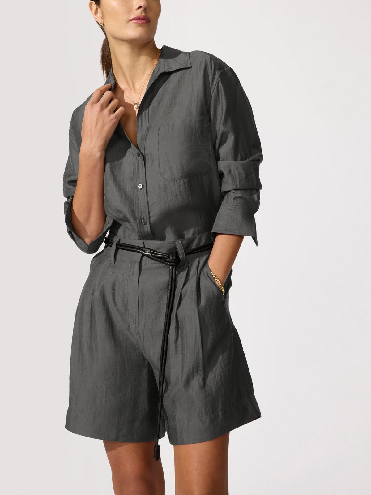 The Everyday Voile Shirt - Brownstone