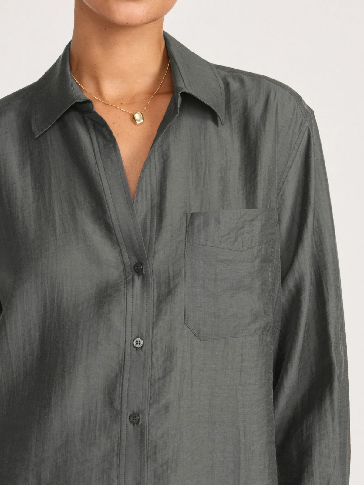 The Everyday Voile Shirt - Brownstone