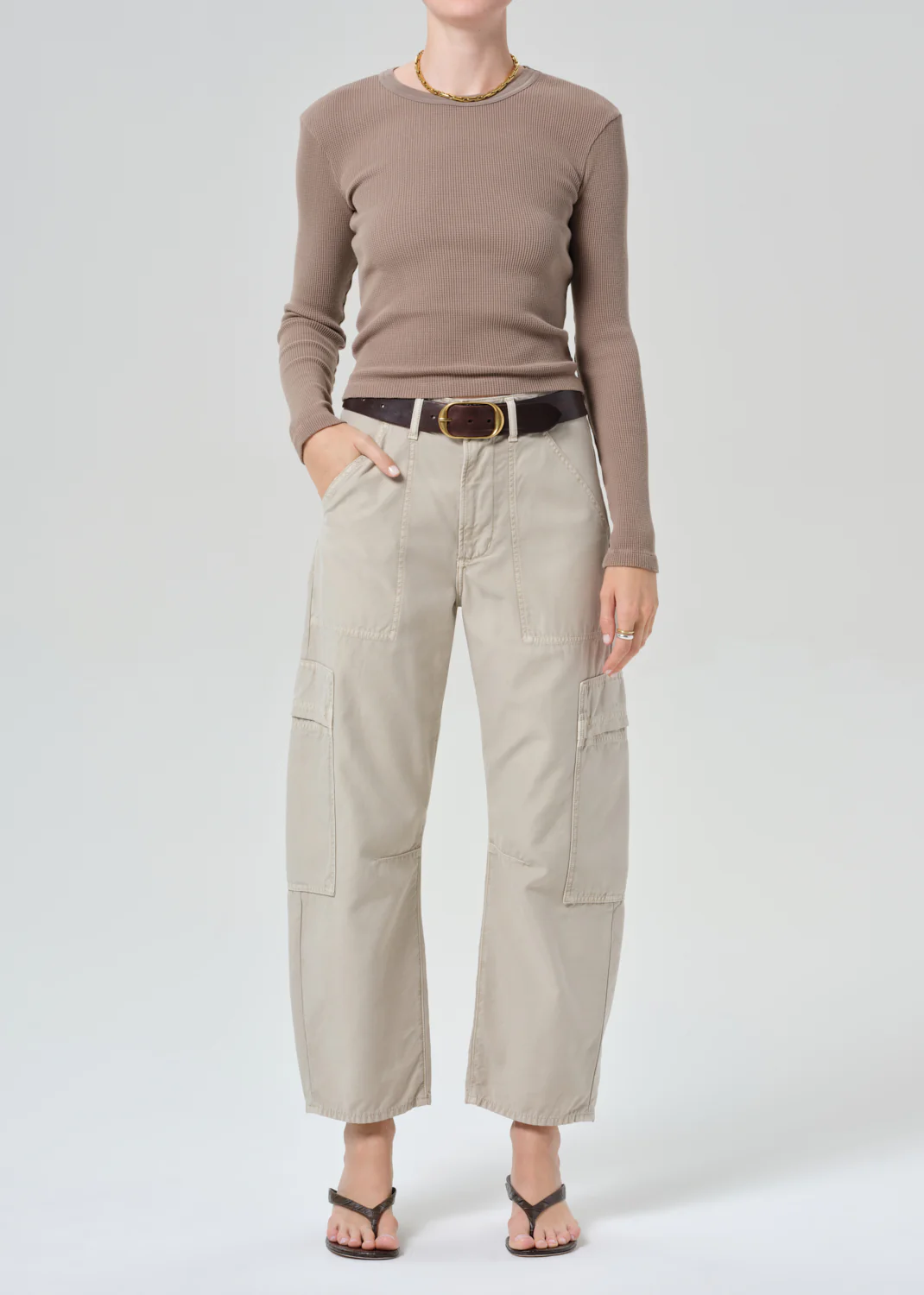 Marcelle Low Slung Cargo Sateen - Burnished Quartz