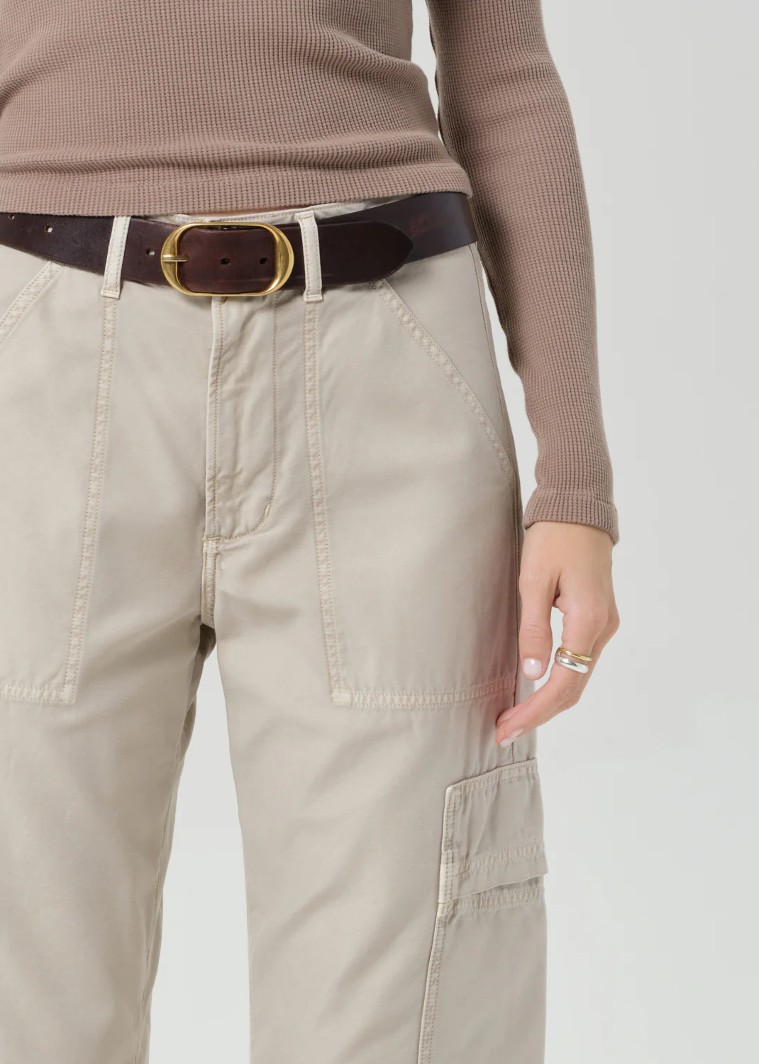 Marcelle Low Slung Cargo Sateen - Burnished Quartz