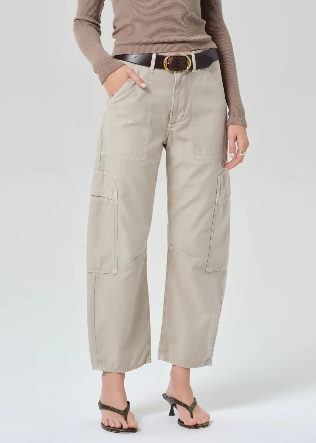 Marcelle Low Slung Cargo Sateen - Burnished Quartz