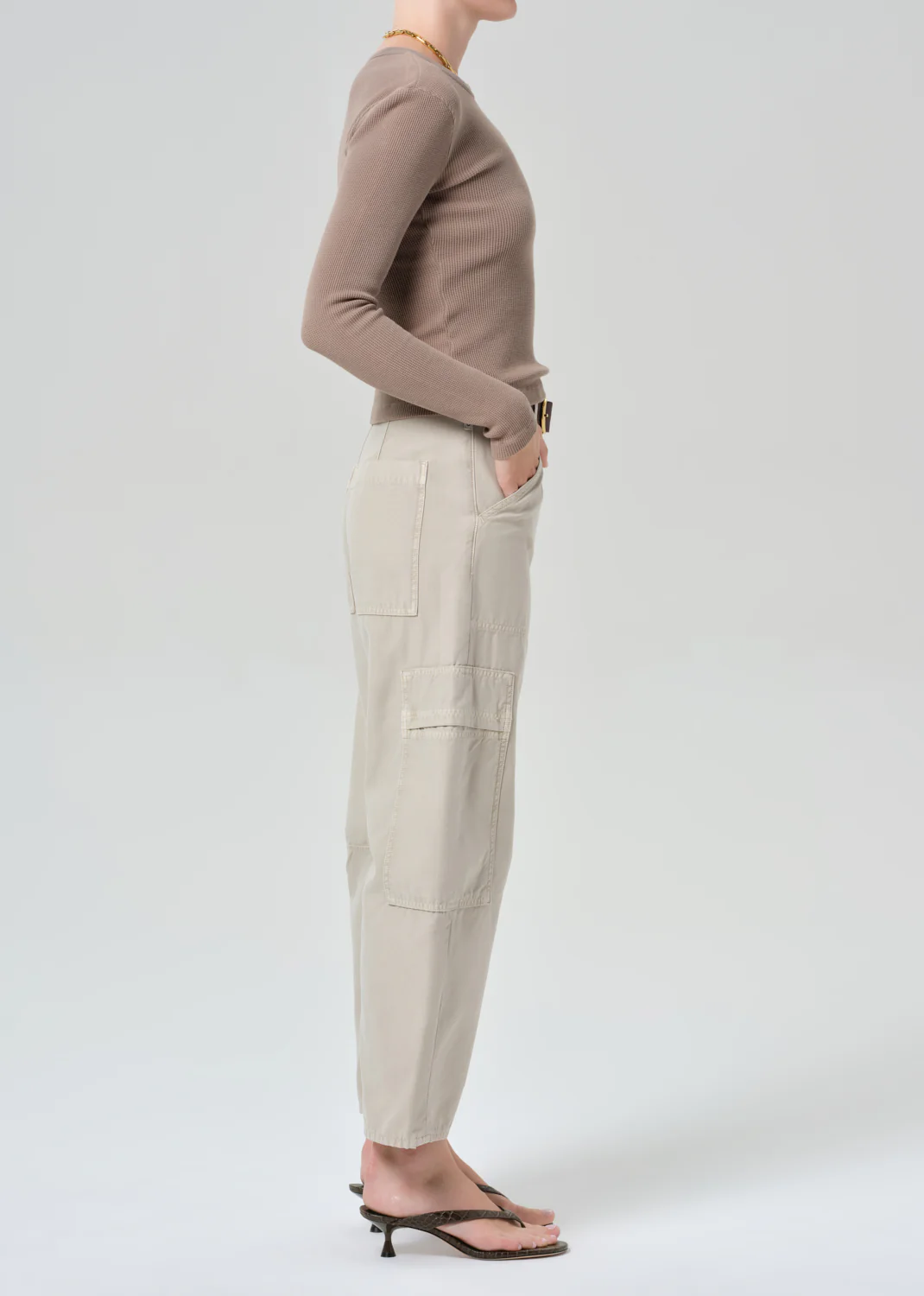 Marcelle Low Slung Cargo Sateen - Burnished Quartz