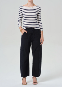 Marcelle Low Slung Cargo Sateen - True Navy