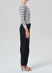 Marcelle Low Slung Cargo Sateen - True Navy