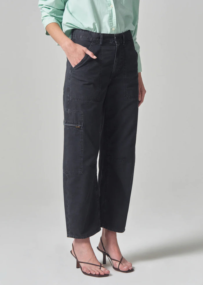 Marcelle Low Slung Cargo - Washed Black