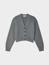 Organic Cotton Button Cardigan - Stone