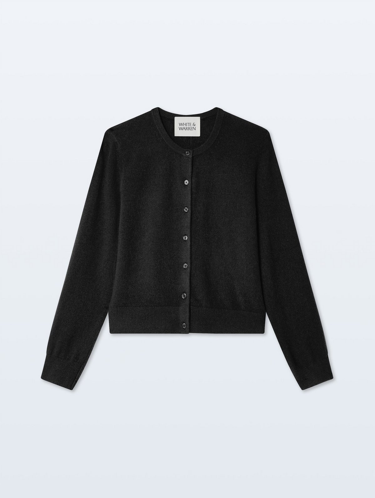 Cashmere Crewneck Cardigan - Black
