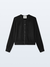 Cashmere Crewneck Cardigan - Black