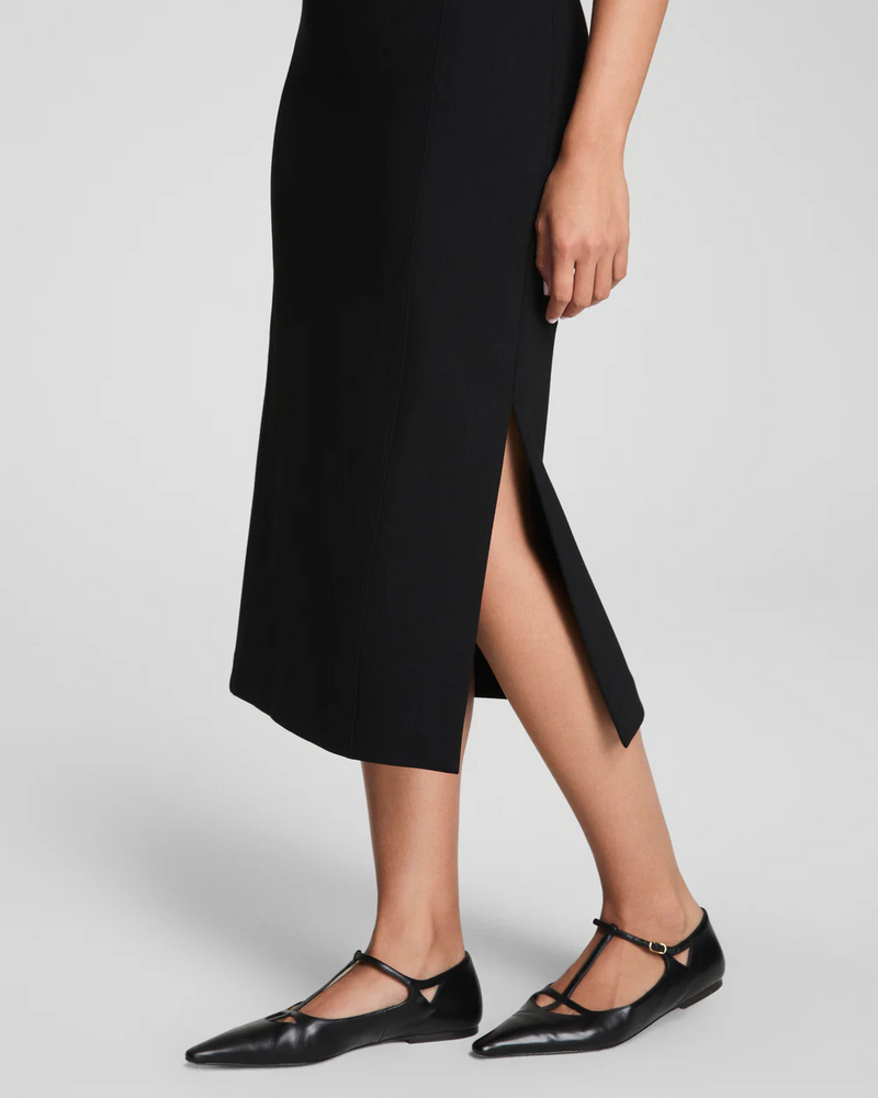 Ponte Shaping Midi Tank Dress - Classic Black